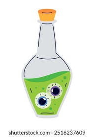 halloween potion bottle isolated icon
