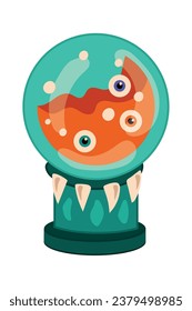halloween potion with eyes vector isolated
