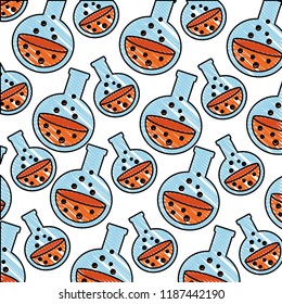 halloween potion flasks danger magic pattern