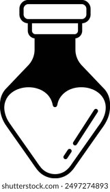 A Halloween potion in line icon style