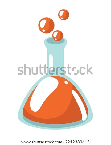 halloween potion orange isolated icon