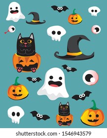 Halloween premium packs. Halloween Assets. Vector Illustration EPS 10