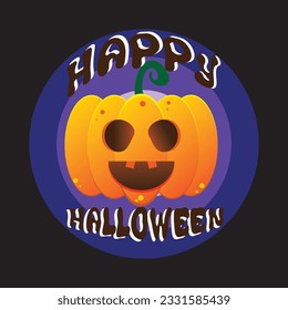 Halloween Promotion Poster or banner template.Halloween night seen with Pumpkin ghost.