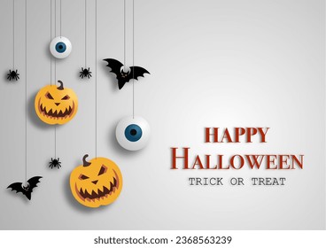 Halloween Promotion Poster oder Banner Template.Halloween Nacht, Halloween Elemente. Website-Spooky oder Banner-Vorlage.