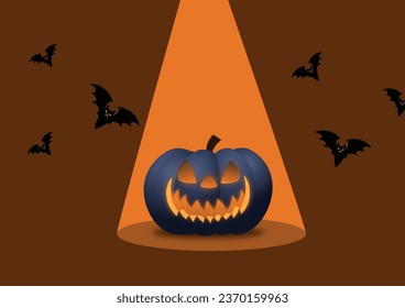 Halloween Promotion Poster or banner template.Halloween night, halloween elements. Website spooky or banner template.