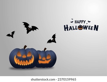 Halloween Promotion Poster or banner template.Halloween night, halloween elements. Website spooky or banner template.