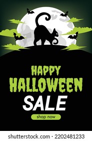 halloween promotion halloween sale background design vector