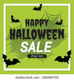 halloween promotion halloween sale background design vector