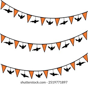  Halloween Pull Flag Bat Design - Happy Holidays