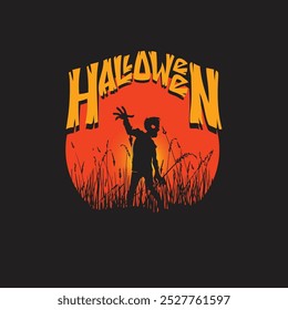 Halloween pumkin logo vector image
