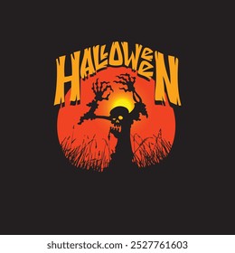 Halloween pumkin logo vector image
