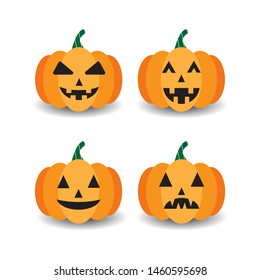 Halloween pumkin vector icons set. eps 10