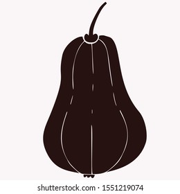 Halloween Pumkin's object silhouettes for halloween decorations, silhouettes, sketch, icon, sticker. Hand drawn vector illustration - Vector