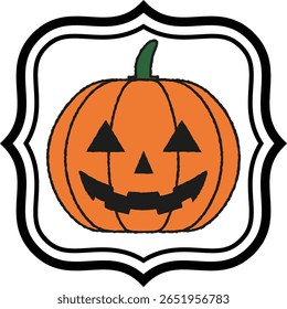 Halloween pumpkin -1-2- frame
Jack o'lantern cute simple icon