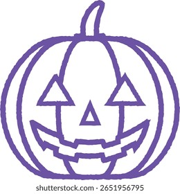 Halloween pumpkin -1-2- purple
Jack o'lantern cute simple icon