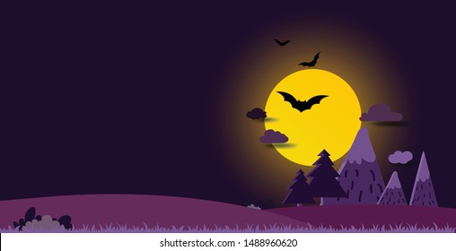 Halloween pumpkin abstract background. With scary evil faces spooky holiday