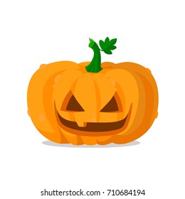 Halloween pumpkin. Angry pumpkin. Vector illustration