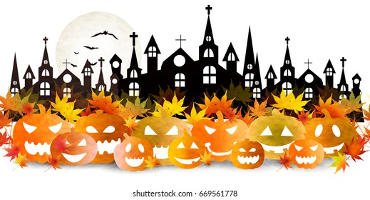 Halloween pumpkin autumn background