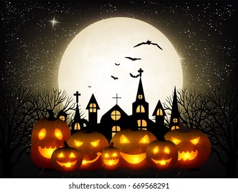 Halloween pumpkin autumn background