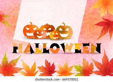 Halloween pumpkin autumn background
