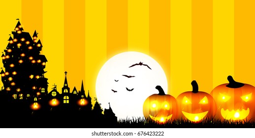 Halloween pumpkin autumn background