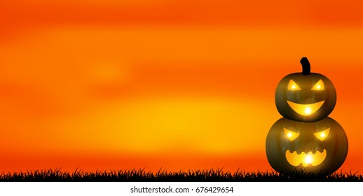 Halloween pumpkin autumn background