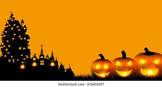 Halloween pumpkin autumn background
