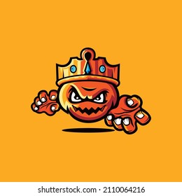 Halloween Pumpkin Ilustración del logo del vector asombroso