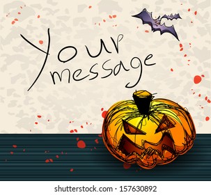 Halloween pumpkin with background