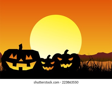 Halloween pumpkin background