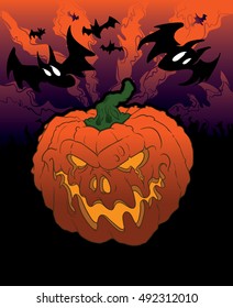 Halloween pumpkin background