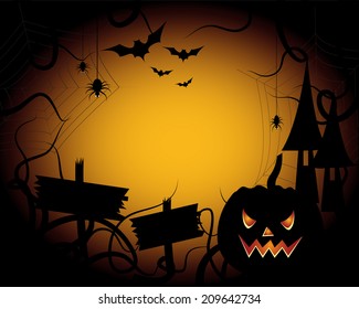 Halloween pumpkin background / card / invitation