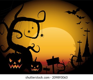 Halloween pumpkin background / card / invitation