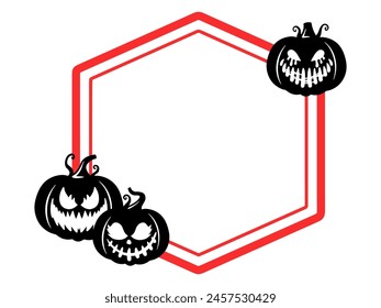 Halloween Pumpkin Background with Frame