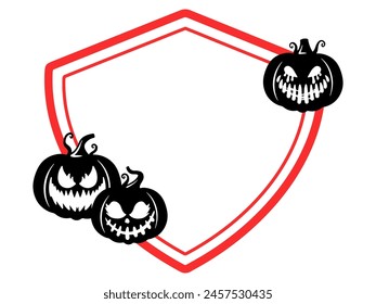 Halloween Kürbis Hintergrund mit Rahmen