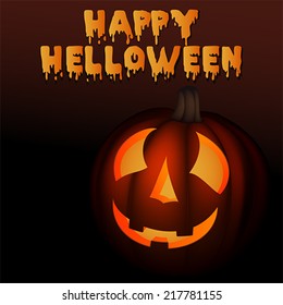 Halloween pumpkin background
Happy halloween text