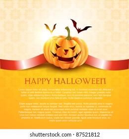halloween pumpkin background with space for your text