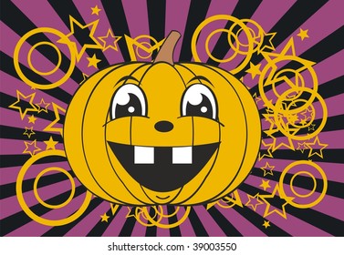 halloween pumpkin background in vector format