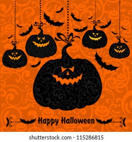 Halloween pumpkin background. vector illustration