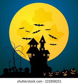 Halloween Pumpkin Background Vector Illustration