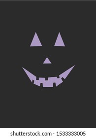 Halloween pumpkin background  vector purple