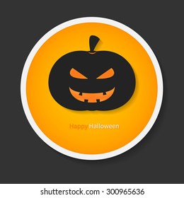 Halloween pumpkin background. Vector for tags, labels or stickers