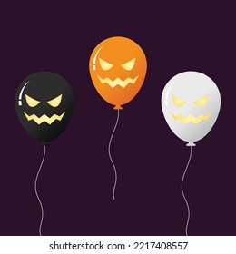 Halloween pumpkin balloon illustration for you, you can use for social media and also your home decoration
