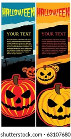 Halloween pumpkin banner