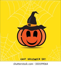 Halloween pumpkin banner background