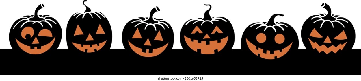 Anuncio de calabaza de Halloween, Elementos dibujados a mano lindos, diseño de fondo de Vector