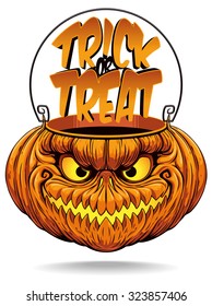Halloween pumpkin basket