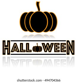 Halloween with pumpkin black orange