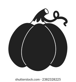 Halloween pumpkin black and white 2D cartoon object. October vegetable isolated vector outline item. Autumn season. Farmland vegetation. Countryside ripe veggie monochromatic flat spot illustration