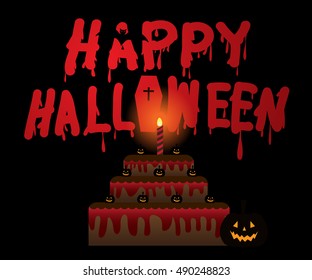 Halloween Pumpkin and  Cake Halloween